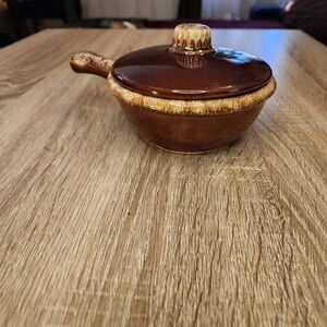 Brown Ceramic Cooking Pot with Lid